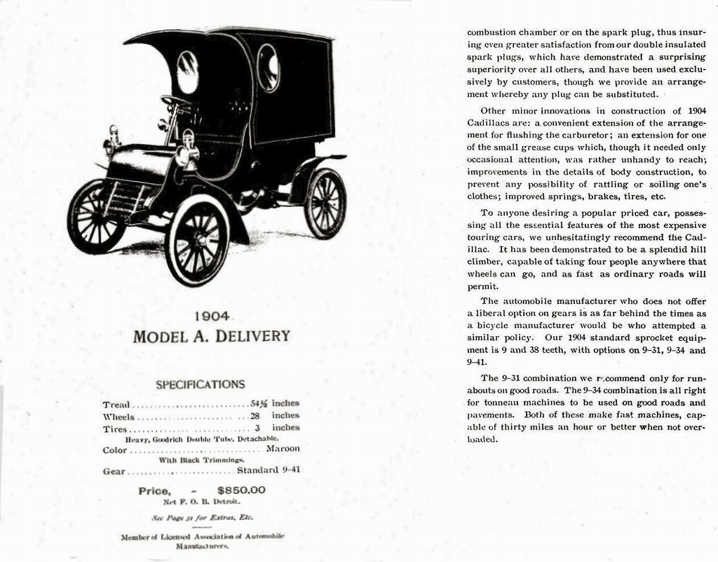 1904 Cadillac Catalogue Page 6
